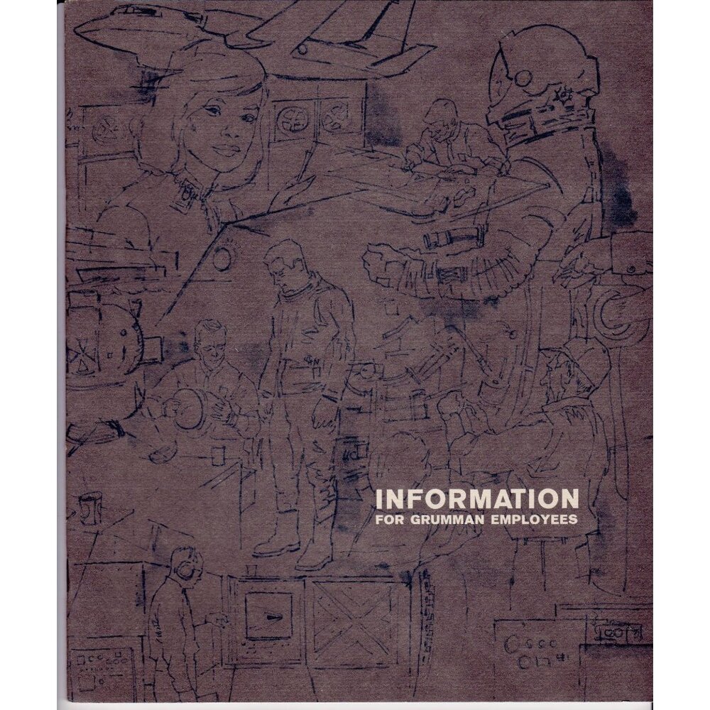 Grumman Aerospace Employee Booklet 1966 Astronaut Cover, Rare NASA Era 20 pages